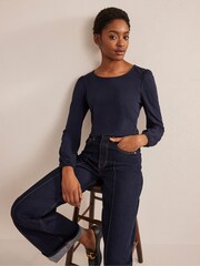 Boden Blue Supersoft Long Sleeve Top - Image 3 of 5