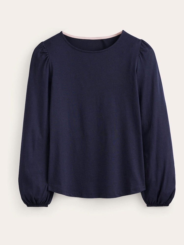 Boden Blue Supersoft Long Sleeve Top - Image 5 of 5
