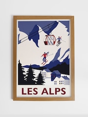 Joules Alpine Apres Wood Framed настенные украшения с принтом - Изображение 3 4