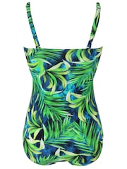 Pour Moi Green & Blue Tropical Santa Monica Removable Straps Tummy Control Swimsuit - Image 4 of 4