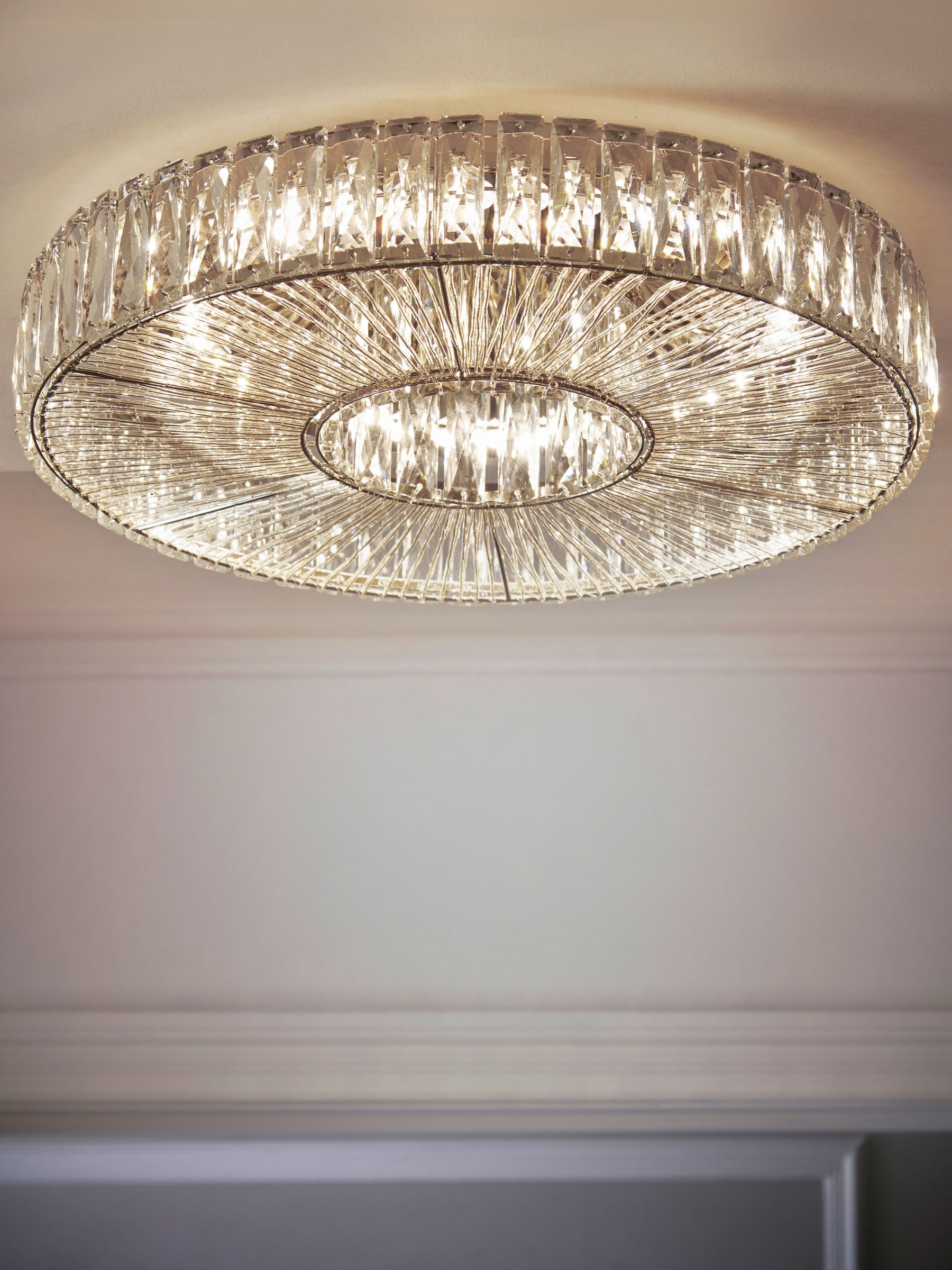 Buy Clear Aria Extra Large Flush Ceiling Light Fitting from the Next UK online shop
