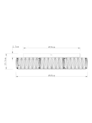 Clear Aria Extra Large Flush Ceiling Light Fitting - Image 6 of 6