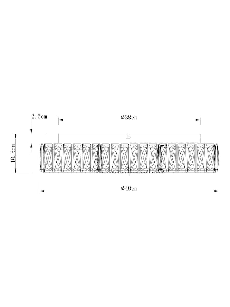 Clear Aria Extra Large Flush Ceiling Light Fitting - Image 6 of 6