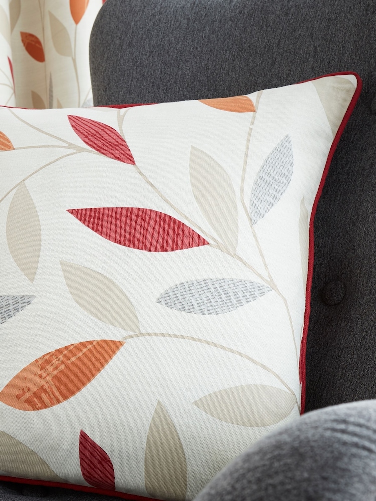Fusion Red 100% Cotton Beechwood Cushion - Image 1 of 2 Fusion Red 100% Cotton Beechwood Cushion - Image 1 of 2