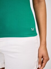 Crew Clothing Green Scooped Modal Vest - Image 4 of 5