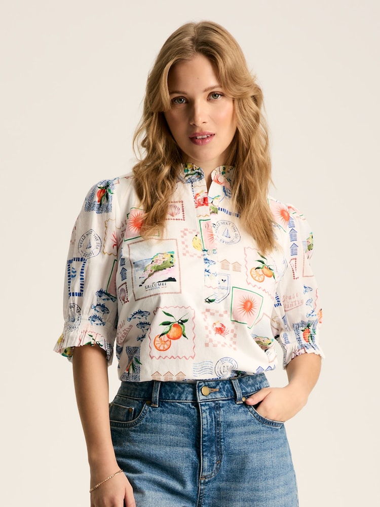 Joules Elle Multi Frill Blouse - Image 2 of 9