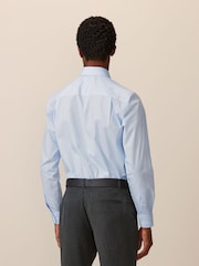 Blue Regular Fit 2 pack Easy Care Long Sleeve Single Cuff Shirts - Image 4 of 6