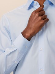 Blue Regular Fit 2 pack Easy Care Long Sleeve Single Cuff Shirts - Image 6 of 6