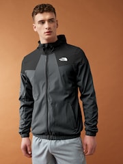 The North Face Light Grey Mens Mountain Athletics Wind Hooded Track Jacket - Image 1 of 7