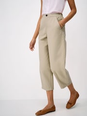 Crew Clothing Natural Casual Cotton Barrel-Fit Chino Trousers - Image 3 of 5