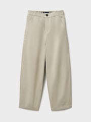 Crew Clothing Natural Casual Cotton Barrel-Fit Chino Trousers - Image 5 of 5