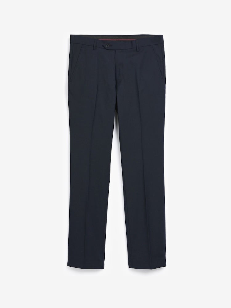 Navy Blue Tailored Fit Stretch Smart Trousers - Image 4 of 4