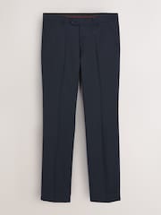 Navy Blue Tailored Fit Stretch Smart Trousers - Image 7 of 7