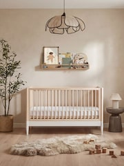 Gaia Baby White Natural Ash Eos Cot & Dresser 2 Piece Nursery Furniture Set - Image 2 of 6