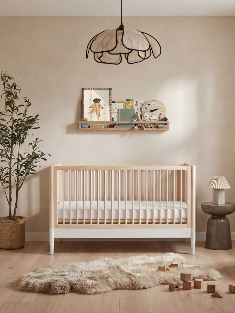 Gaia Baby White Natural Ash Eos Cot & Dresser 2 Piece Nursery Furniture Set - Image 2 of 6