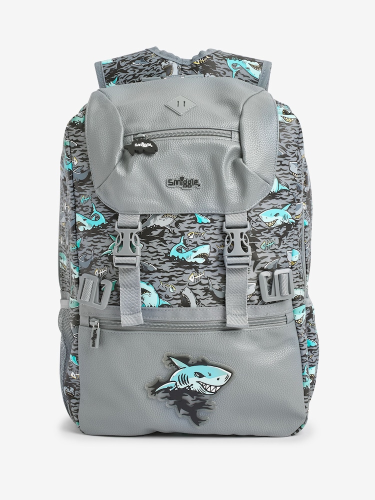 Smiggle Grey Wild Side Attach Foldover Backpack - Image 1 of 4