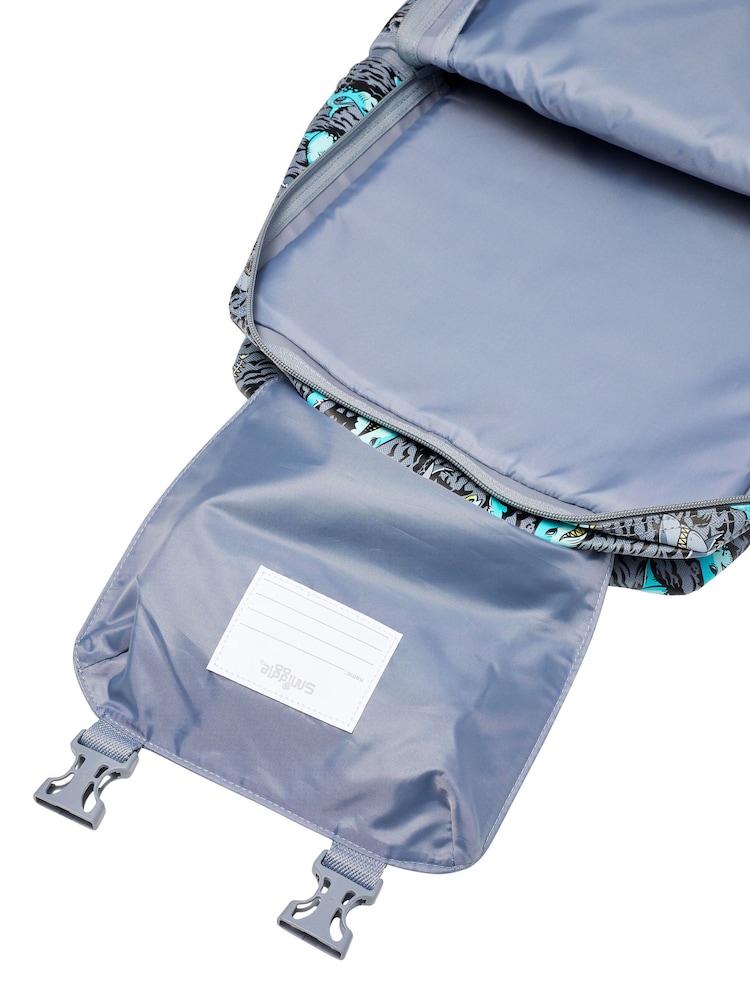 Smiggle Grey Wild Side Attach Foldover Backpack - Image 4 of 4