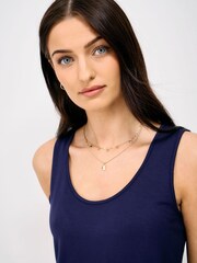 Crew Clothing Blue Scooped Modal Vest - Image 3 of 5