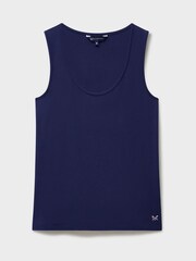 Crew Clothing Blue Scooped Modal Vest - Image 5 of 5