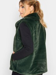 M&Co Green Plush Faux Fur Gilet - Image 2 of 5