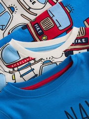 Red/Blue Emergency Vehicles 3 Pack Snuggle Pyjamas (9mths-8yrs) - Image 14 of 15