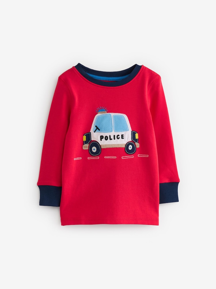 Red/Blue Emergency Vehicles 3 Pack Snuggle Pyjamas (9mths-8yrs) - Image 8 of 15