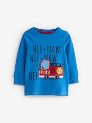 Red/Blue Emergency Vehicles 3 Pack Snuggle Pyjamas (9mths-8yrs) - Image 9 of 15