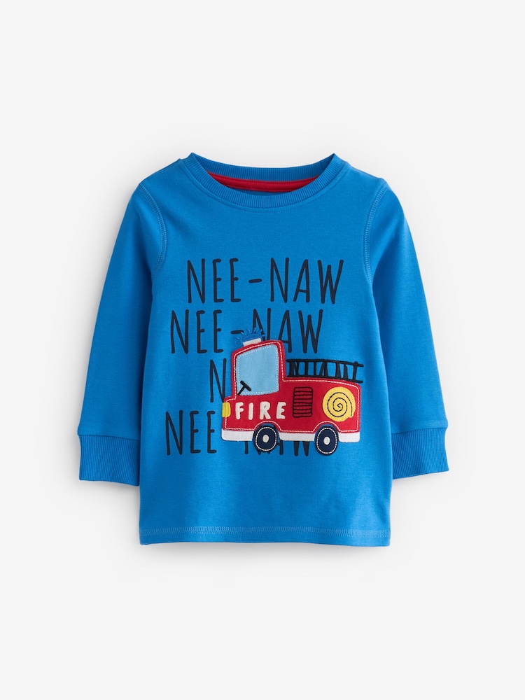 Red/Blue Emergency Vehicles 3 Pack Snuggle Pyjamas (9mths-8yrs) - Image 9 of 15