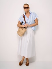 Crew Clothing White Cotton Short-Sleeve Shirt - Image 3 of 5