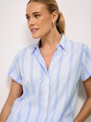 Crew Clothing White Cotton Short-Sleeve Shirt - Image 4 of 5