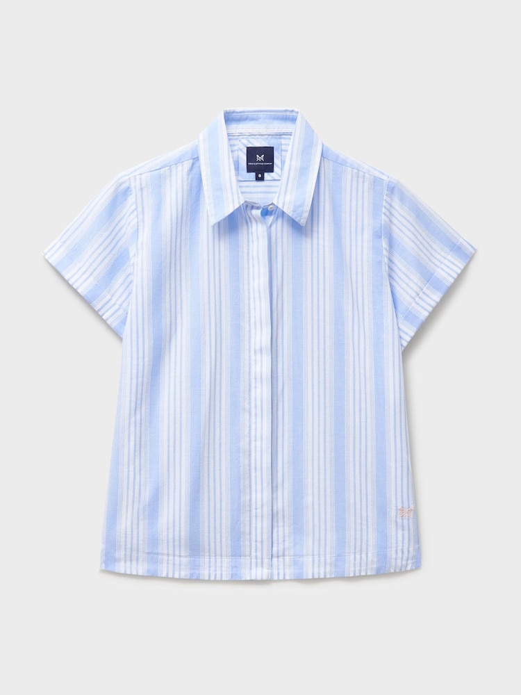 Crew Clothing White Cotton Short-Sleeve Shirt - Image 5 of 5 Crew Clothing White Cotton Short-Sleeve Shirt - Image 5 of 5