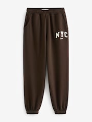 Chocolate Brown New York City Graphic Jogger - Image 6 of 7