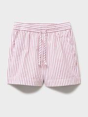 Crew Clothing Red Cotton Seersucker Shorts - Image 5 of 5
