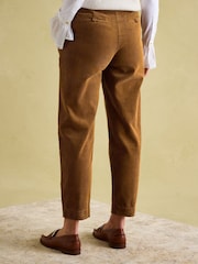 Joules Calla Tan Brown Corduroy Tapered Trousers - Image 2 of 7