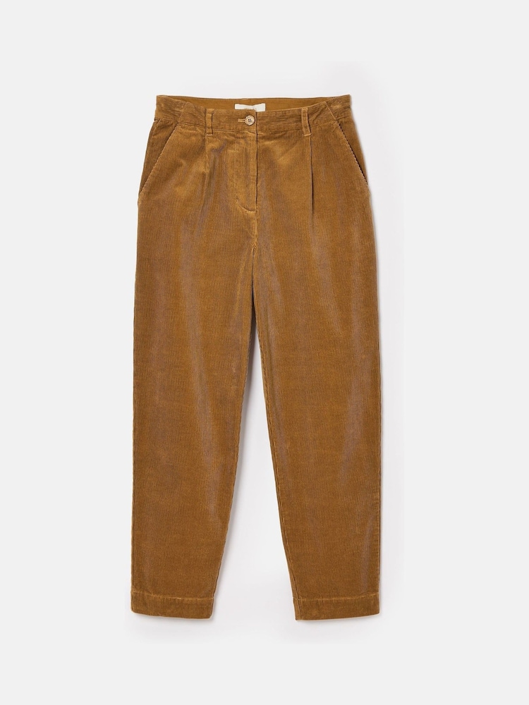 Joules Calla Tan Brown Corduroy Tapered Trousers - Image 7 of 7