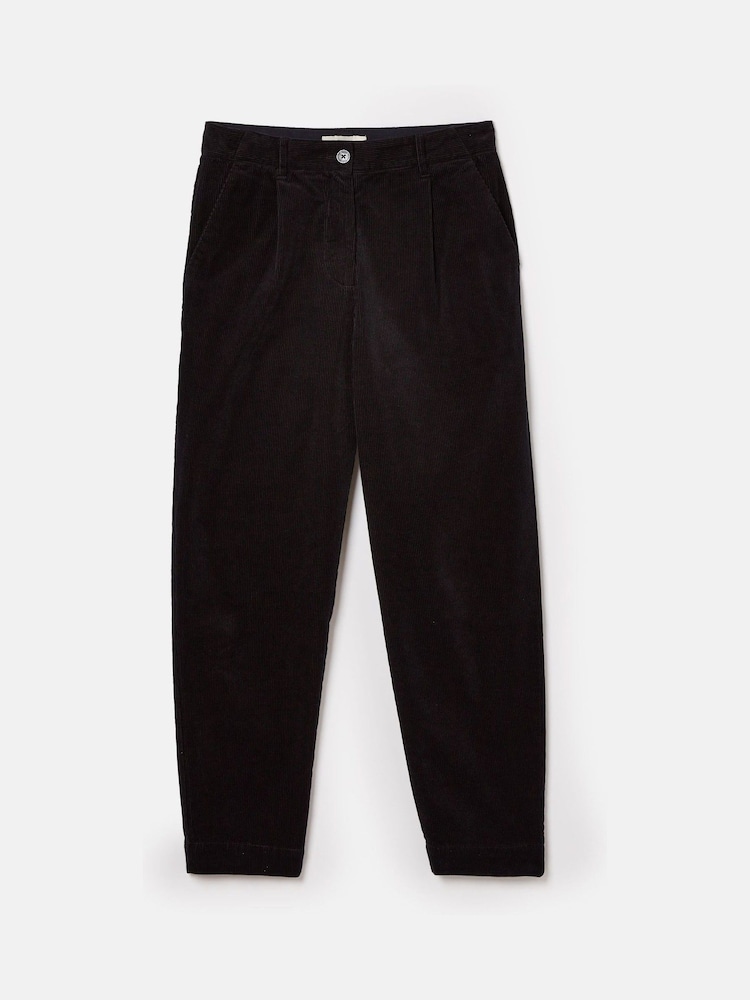 Joules Calla Navy Corduroy Tapered Trousers - Image 6 of 6