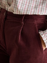 Joules Calla Burgundy Corduroy Tapered Trousers - Image 4 of 6