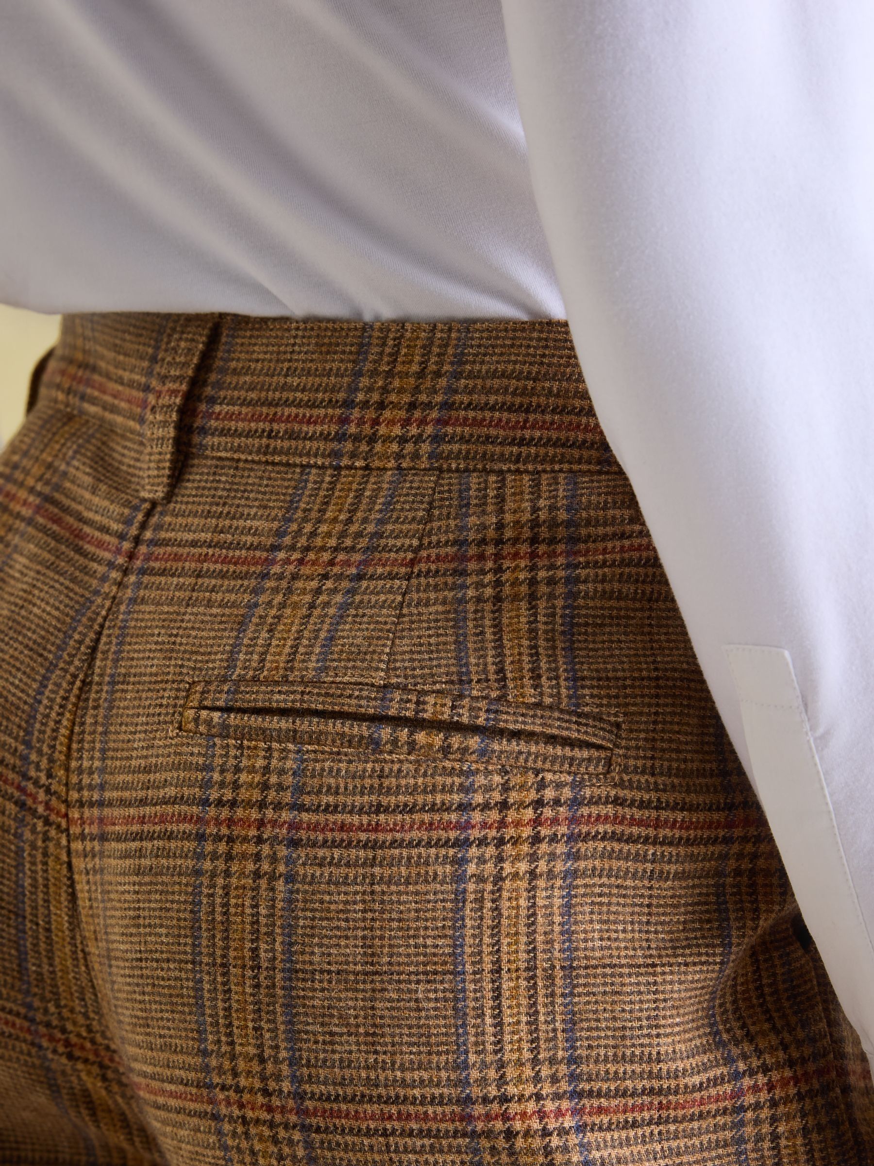 Buy Joules Foxley Check Wide Leg Tweed Trousers from Next Luxembourg