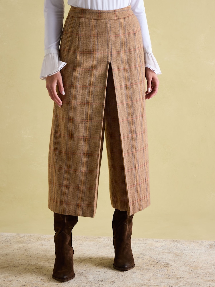 Joules Foxley Check Tweed Culottes - Image 1 of 6