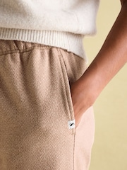 Joules Brown Herringbone Jersey Slim Leg Joggers - Image 7 of 10