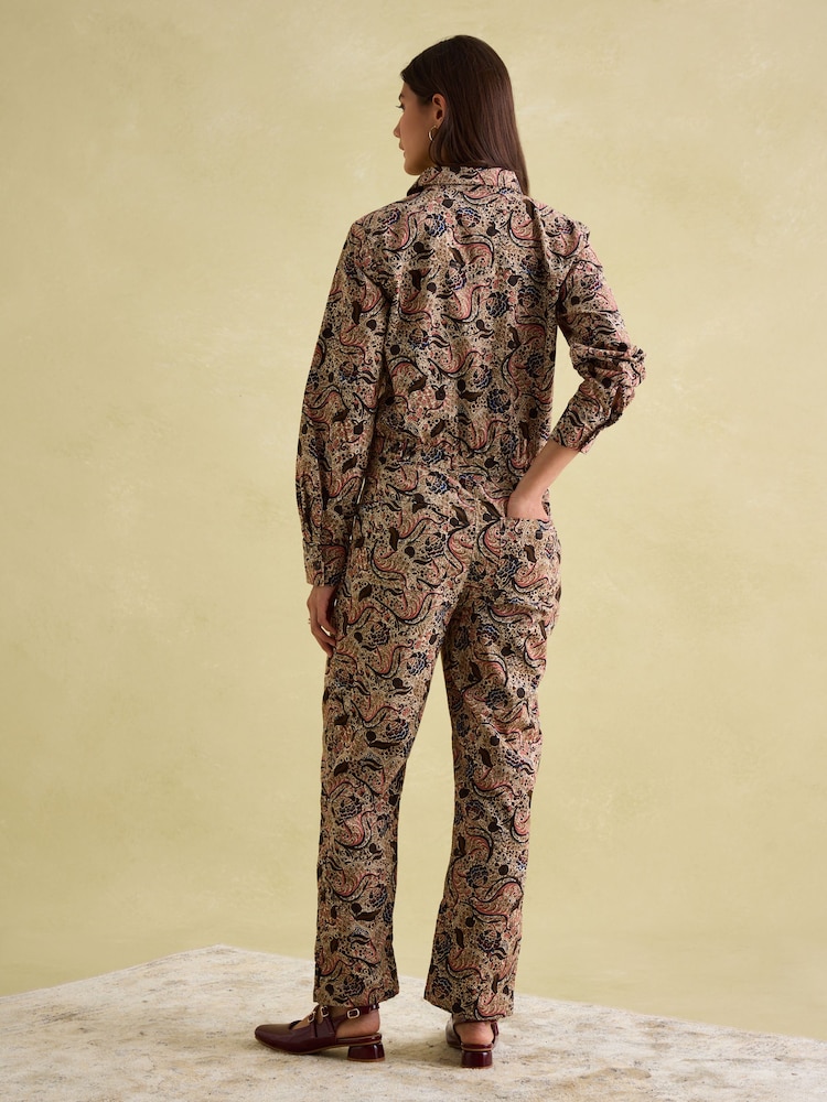 Joules Floral Paisley Corduroy 100% Cotton Jumpsuit - Image 2 of 8