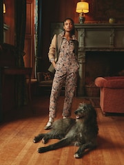 Joules Floral Paisley Corduroy 100% Cotton Jumpsuit - Image 5 of 8