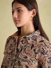 Joules Floral Paisley Corduroy 100% Cotton Jumpsuit - Image 7 of 8