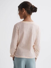 Reiss Ivory Print Rains 4-9 yrs Cotton Sequin Motif T-Shirt - Image 5 of 6