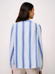 Crew Clothing Blue Bernice Linen-Cotton Shirt - Image 2 of 5