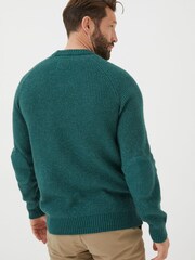 FatFace Green Hinton Crew Jumper - Image 2 of 5