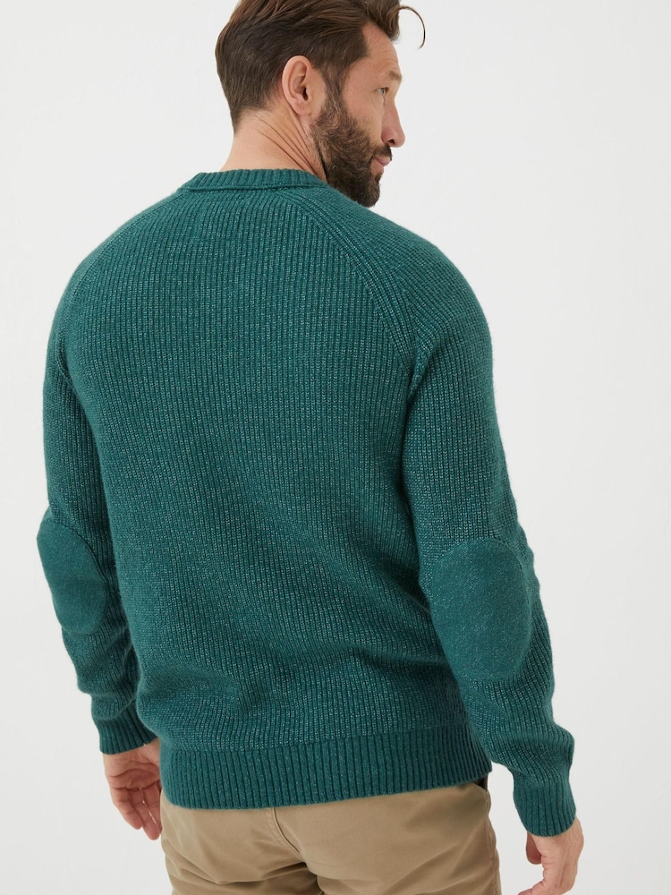 FatFace Green Hinton Crew Jumper - Image 2 of 5