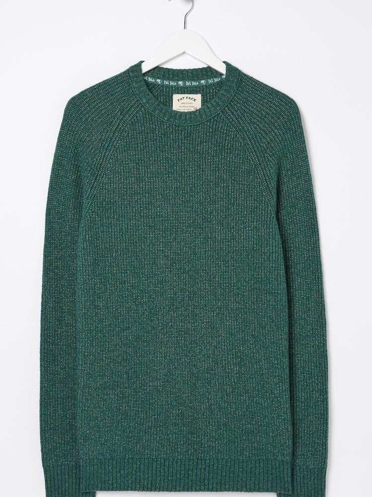 FatFace Green Hinton Crew Jumper - Image 5 of 5