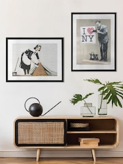 Brookpace Lascelles Black New York City Banksy Graffiti Wall Art - Image 1 of 2