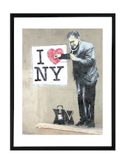 Brookpace Lascelles Black New York City Banksy Graffiti Wall Art - Image 2 of 2